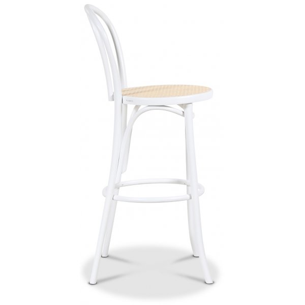 Taivepuinen baarituoli No 18 - Valkoinen / Rottinki Taivepuinen baarituoli No 18 - Valkoinen / Rottinki