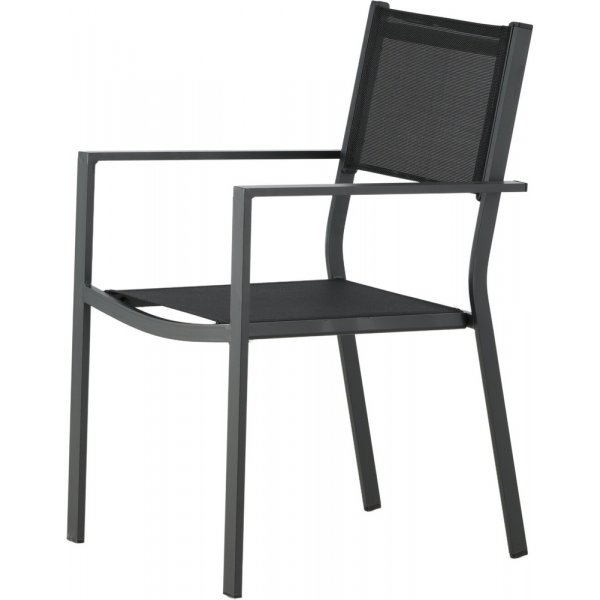 Hanian ruokaryhm�; 6 tuolia ja p�yt� 205 x 90 cm - Musta/luonnonv�rinen