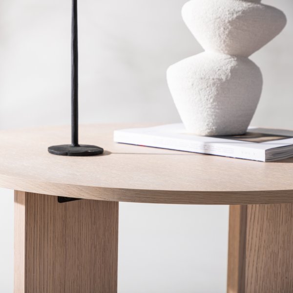 Askerön sohvapöytä Ø80 cm - Whitewash Askerön sohvapöytä Ø80 cm - Whitewash