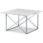 Terrazzo-sohvapyt 75x75 cm - Cosmos Terrazzo & Kromattu Cross-runko