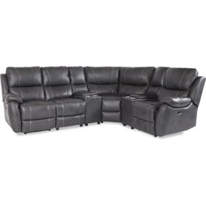 Recliner-kulmasohva Enjoy - Neljän istuttava (sähköinen) harmaalla keinonahkalla (malli V) Recliner-kulmasohva Enjoy - Neljän istuttava (sähköinen) harmaalla keinonahkalla (malli V)