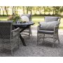 Provence ulkoiluryhm: Scottsdale pyre musta ruokapyt  112 cm sislten 4 Provence nojatuolia harmaata keinorottinki