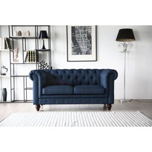 Sohva 2-istuttava Chesterfield sininen - Herron Sohva 2-istuttava Chesterfield sininen - Herron