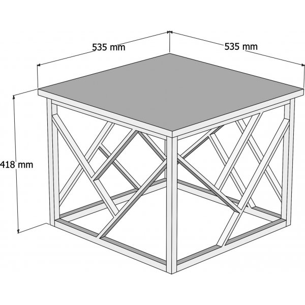 Wanda sivupöytä 53,5 x 53,5 cm - Safiiri/musta Wanda sivupöytä 53,5 x 53,5 cm - Safiiri/musta