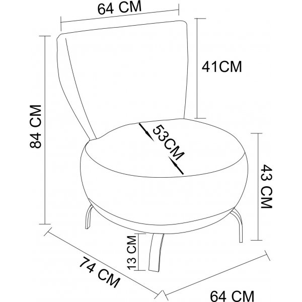 Loly-nojatuolisarja, 2 kpl - Keltainen
