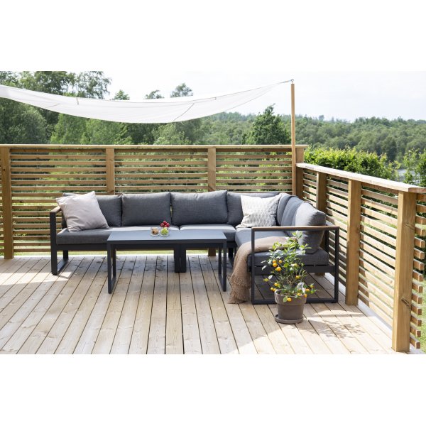 Texas lounge -ryhmä - musta/harmaa Texas lounge -ryhmä - musta/harmaa