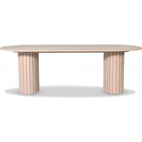 PiPi soikea ruokapyt 240 cm - Whitewash