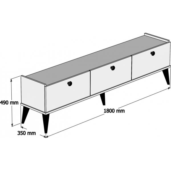 Lidya TV-taso - Pähkinäpuu/marmori Lidya TV-taso - Pähkinäpuu/marmori