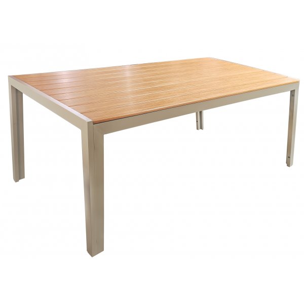 Las Vegas ruokapyt 205x90cm - Beige / Tammi, aintwood