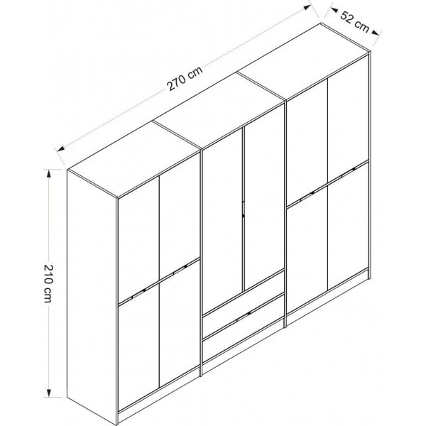 Elina vaatekaappi - musta Elina vaatekaappi - musta