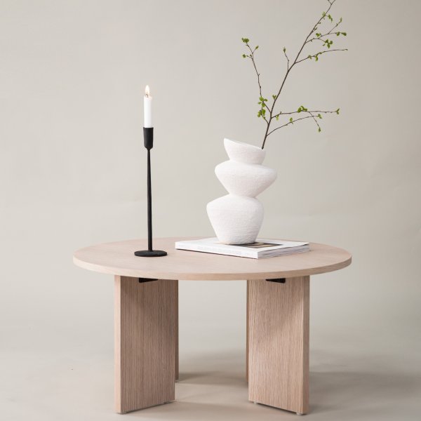 Askerön sohvapöytä Ø80 cm - Whitewash Askerön sohvapöytä Ø80 cm - Whitewash