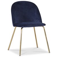 Giovani velvet -tuoli - Sininen/Messinki Giovani velvet -tuoli - Sininen/Messinki