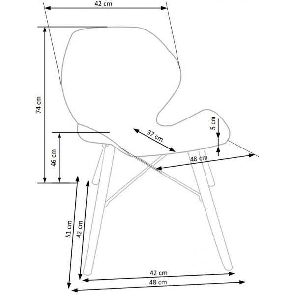 Dulce ruokapöydän tuoli - valkoinen Dulce ruokapöydän tuoli - valkoinen