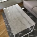 Asiakaskuva Suorakulmainen ja marmorinen Accent-sohvapöytä 110 cm - Valkoinen marmori