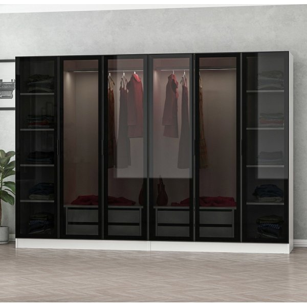 Cavolo vaatekaappi 270 cm, variantti B - valkoinen Cavolo vaatekaappi 270 cm, variantti B - valkoinen