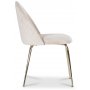 Plaza-ruokailuryhm, marmoripyt ja 4 kpl Plaza-samettituolia - Beige/Harmaa/Messinki