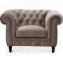 Chesterfield Cambridge -nojatuoli - Vaaleanharmaa sametti