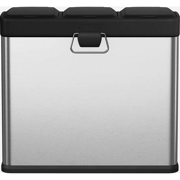 Luan roskakori 54 l - Hopea/musta