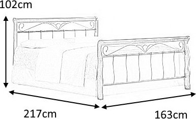 Anika 160 cm s�nky - Antiikkinen kirsikka/musta