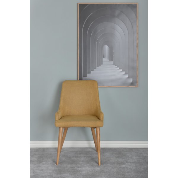 Paradis ruokatuoli - Sinapinkeltainen/tammi