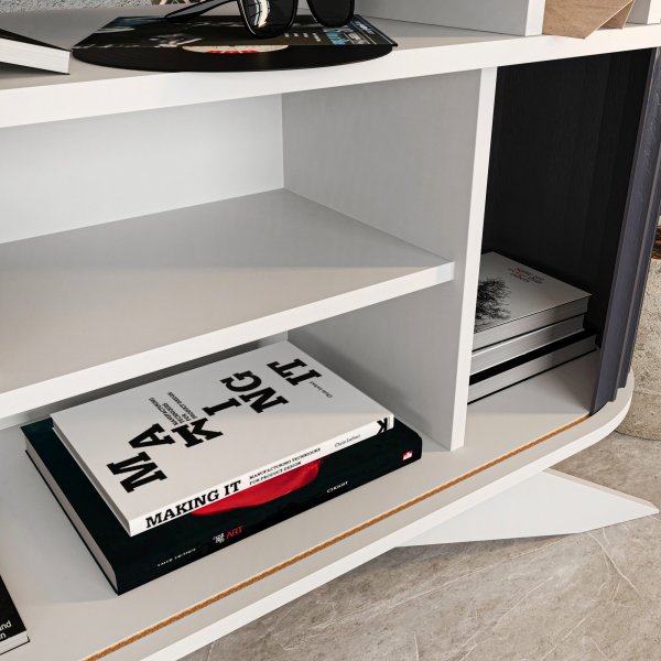 Myrskyinen senkki - Valkoinen/antrasiitti