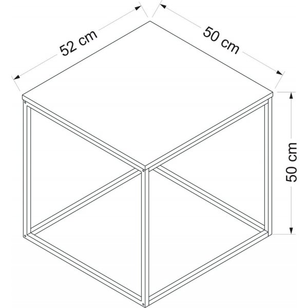 Basak sohvapöytä 52 x 50 cm - Pähkinä Basak sohvapöytä 52 x 50 cm - Pähkinä