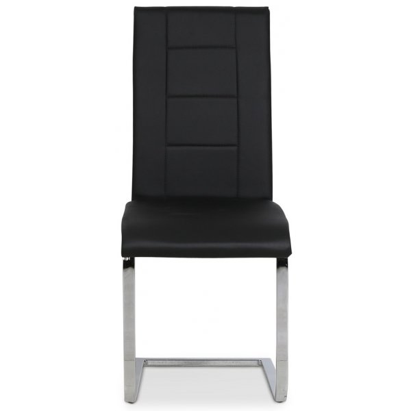 Denver-ruokatuoli - Musta/Valkoinen (PU-kromi) Denver-ruokatuoli - Musta/Valkoinen (PU-kromi)