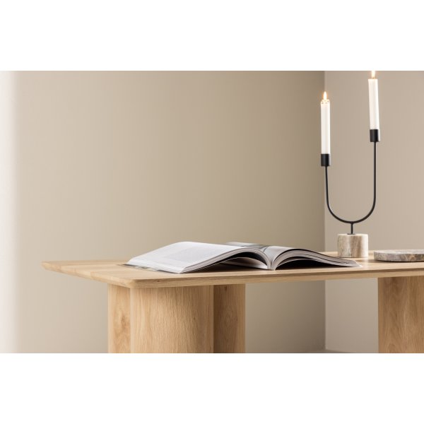 Sohvapyt 120 x 60 cm valkoiseksi maalattu - Olivia