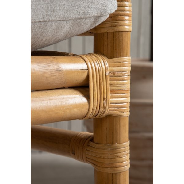 Cane nojatuoli - vaaleanharmaa/luonnollinen Cane nojatuoli - vaaleanharmaa/luonnollinen