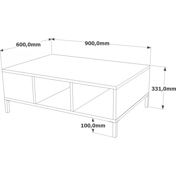 Rialto sohvapyt 90 x 60 cm - mnty/antrasiitti